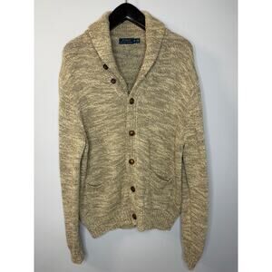 Polo Ralph Lauren Cotton Shawl Collar Boyfriend Cardigan Sweater Sz XL